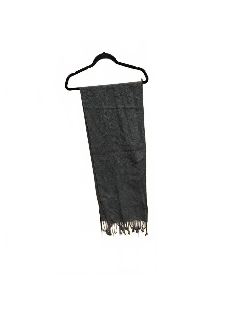 Affliction Clothing Black Fringed Scarf Skull Wing Graphic Embroidered